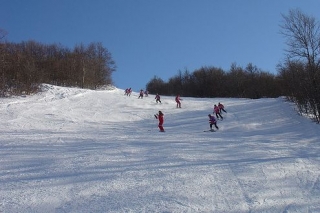  Group on the slopes with the instructor 